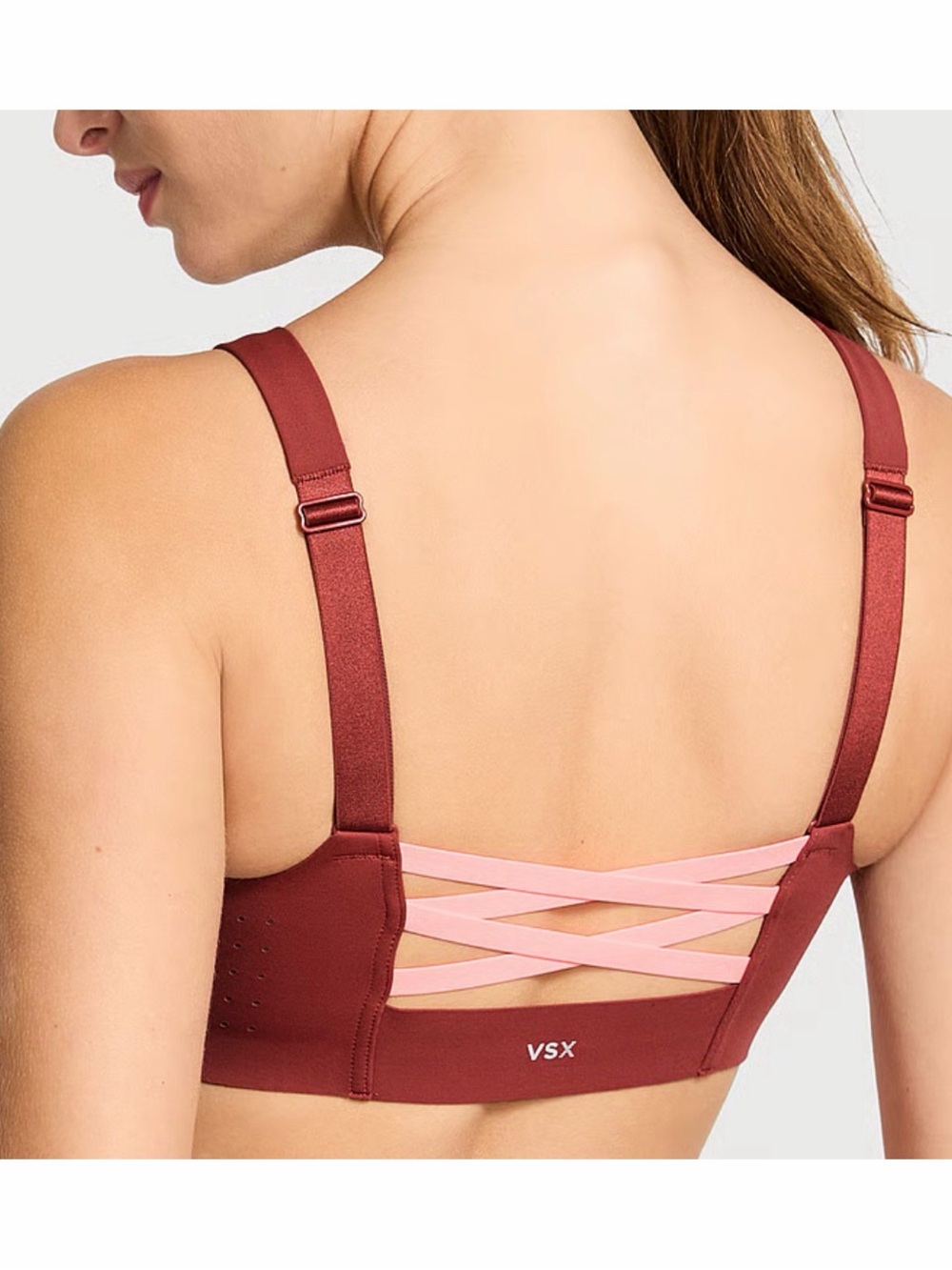 Victoria's Secret Sport Featherweight Max Front-Close Sports Bra Red
